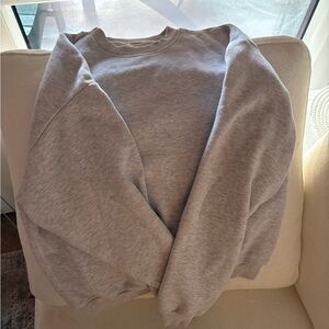 SKIMS grey cropped crew neck